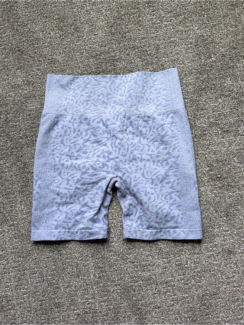 Seamless Lavender Patterned Women's Bike Shorts